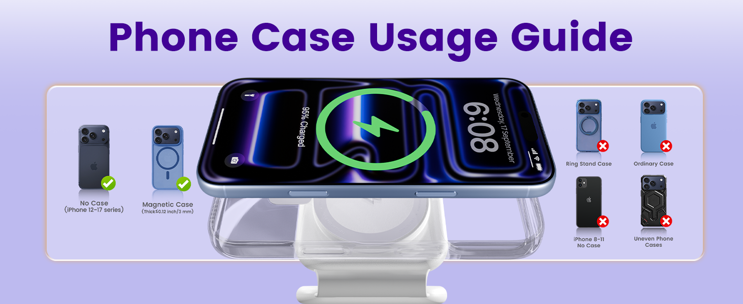 trifold charger for iphone and iwatch travel