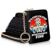 Yonlevres Credit Card Holder RFID Wallet, Small Card Holder Wallet for Women with Keychain Zipper...
