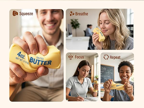 Butter Squishy, Slow Rising Squishy, Stress Relief Sensory Toys Squeeze Toy Soft Creative Gift