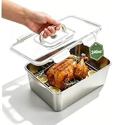 Koocovel Extra Large 304 Stainless Steel Food Storage Container 240oz – Airtight Leakproof Lid, O...