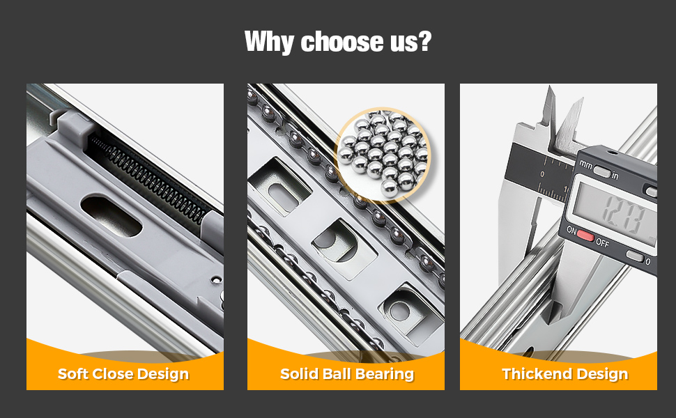 self closing drawer slides