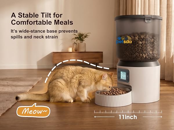 Automatic Cat Feeders, 4L Timed Cat Dry Food Dispenser Auto Pet Feeder Portion Control 9 Meals Day