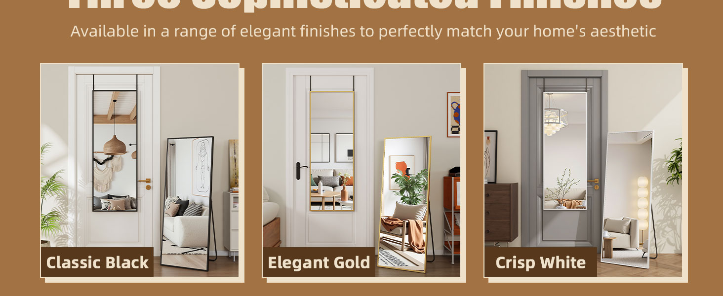 Antok Door Mirror, Full Length Mirror Over The Door, 49'' x 15'' Hanging Mirrors, Wall Mirrors