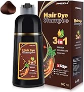 BOJICA MEIDU Dark Brown Hair Color Shampoo for Gray Coverage, Instant 3-in-1 Hair Dye for Women (...