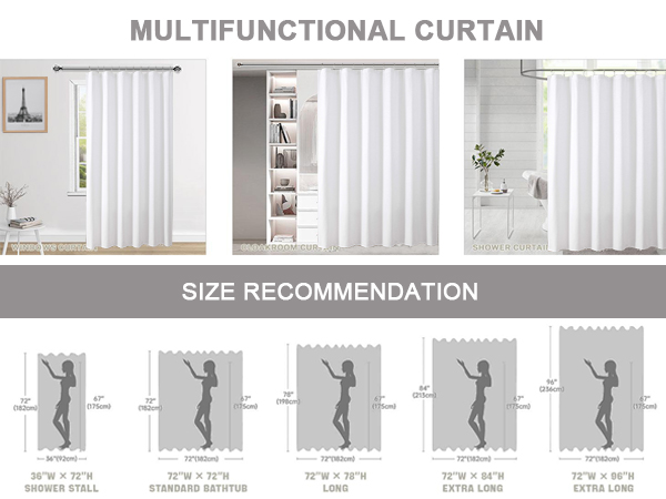 Bathroom Curtain White