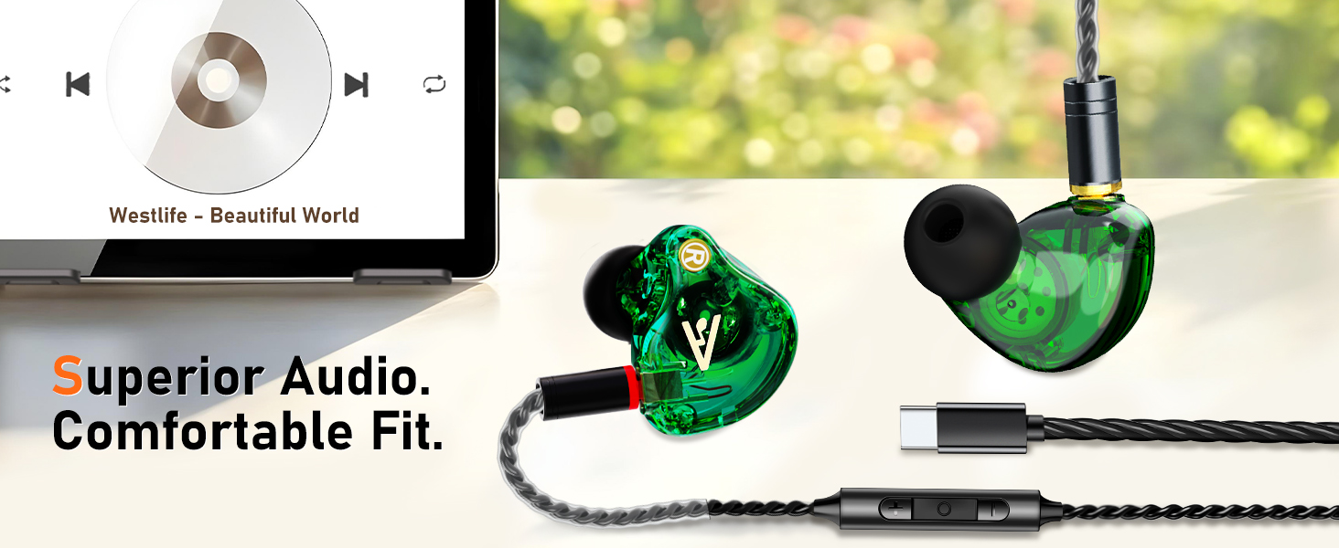 Audiovance Vibes 202 HiFi Wired Earbuds
