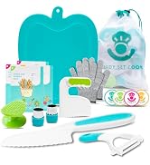 Tovla Jr Kids Montessori Cooking Tools Set - Kid Safe Kitchen Knives Gift Set - Childrens' Knife,...