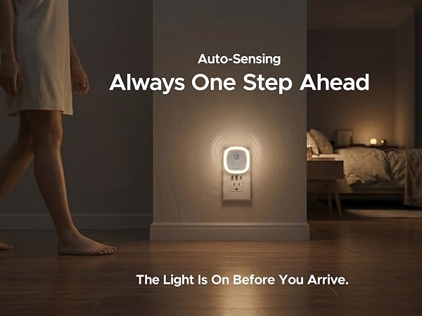 Automatic sensor function - the lights turn on automatically before a person arrives.