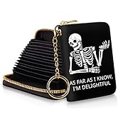 Yonlevres Credit Card Holder RFID Wallet, Small Card Holder Wallet for Women with Keychain Zipper...