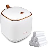 Mini Trash Can 1.6L/0.4 Gallon with Trash Bags 180pcs, Tiny Small Desktop Trash Bin with Lid, Cou...