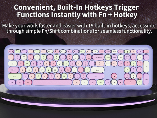 colorful wireless keyboard