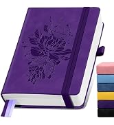 Lined Journal Notebook 365 Pages, A5 Leather Journals for Writing Women & Men, Hardcover Notebook...