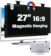 2 Pack Magnetic Computer Screen Privacy Shield 27 Inch 16:9 Hanging Monitor Anti-glare & Privacy ...