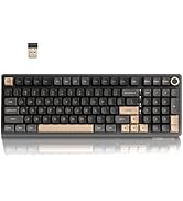 RK ROYAL KLUDGE R98 Pro Wireless Mechanical Keyboard, Creamy Bluetooth/2.4GHz/Wired RGB Gaming Ke...