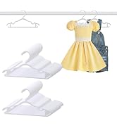 Baby Hangers 100 Pack 11.97 Inch Kids Clothes Hangers Non-Slip Thickened Plastic Infant Hangers f...
