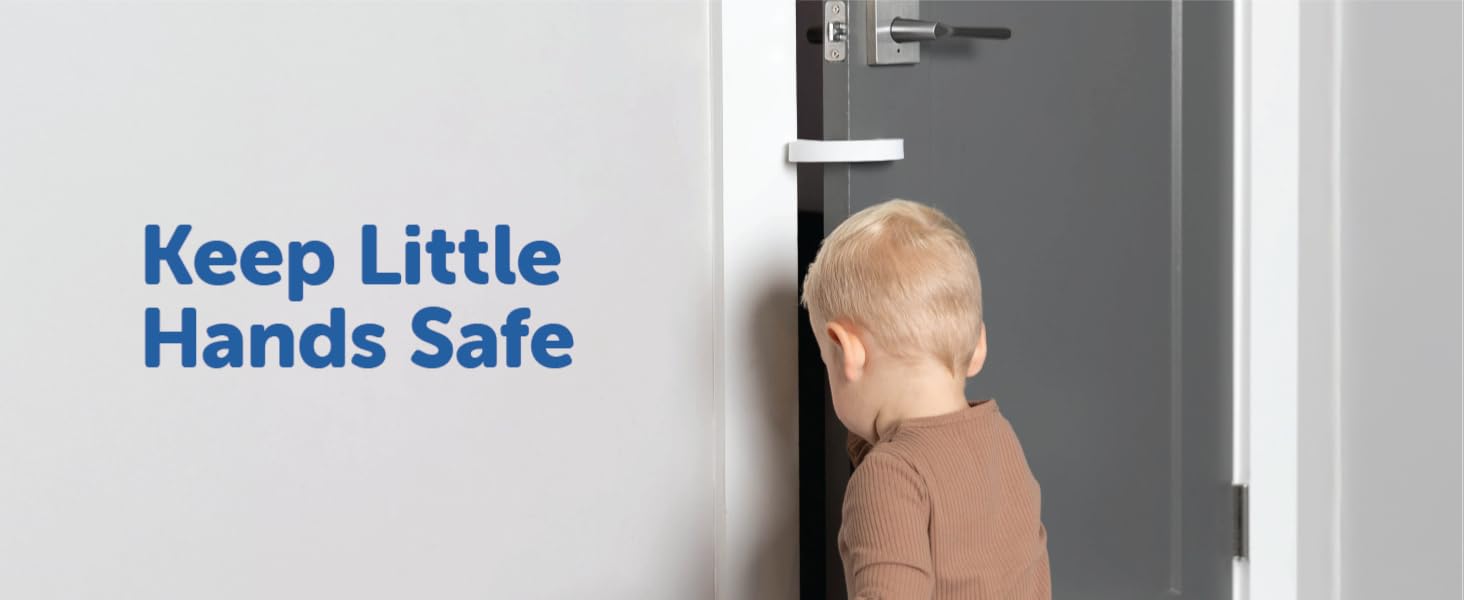 Joolbaby Door Pinch Guard keeping child safe from door being closed