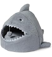 Basics Shark Shape Cat House for Indoor Cats, Enclosed Design Helps Reduce Anxiety in Nerv...