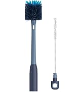 ROSEOK 2 in 1 Long Handle Bottle Brush with Straw Brush for Cleaning Glass, Sports Bottle, Coffee...