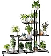 Metal Plant Stand, 5 Tiers Multifunctional Plant Stands for Indoor Plants, Decorative Black Steel...