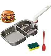 JUSTUP 3-Cup Egg Pan Nonstick,Healthy Titanium Breakfast Frying Pan,Compatible with All Stoves an...