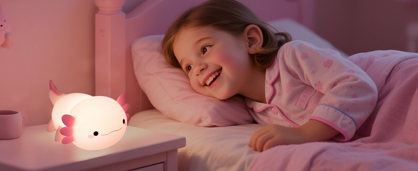 Pink Axolotl lamp