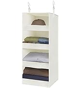 GRANNY SAYS 4-Shelf Hanging Organizer, Wall Mount, Fabric, 1-Pack