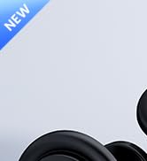 Veise 10 Pack 1-1/4 Inch Matte Black Solid Zinc Alloy Euro Style Cabinet Knobs, Single Hole Round...