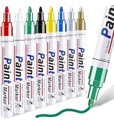 DAPAWIN Paint Pens Paint Markers, 8 Colors Medium Tip Permanent Markers Waterproof, Oil Based Pai...