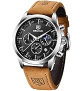 BENYAR Mens Watch Analog Quartz Movement Chronograph Stylish Casual Wristwatch with Stainless Ste...