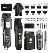 HIENA PRO Professional Hair Clipper Set, Electric Foil Shavers and Beard Trimmers, Ear, Rechargea...