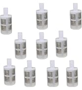 10 Pcs White Household Hose Filters 8mm Water Pump Filters Stainless Steel Encryption Garden Hose...