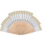 SOUJOY 30 Pieces Wooden Stencil Brushes, Natural Bristle Brushes, Wooden Handle Painting Brush fo...