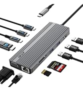 Acer 11 in 1 USB C HUB Multiport Adapter with 4K@60Hz HDMI, 1080P VGA, 2x10Gbps USB C, 2x5Gbps US...