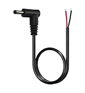 3.5mm x 1.35mm 12V DC Power 90-Degree Angled Terminal Cable 5-Pack, 22AWG 1FT with Male Barrel Co...