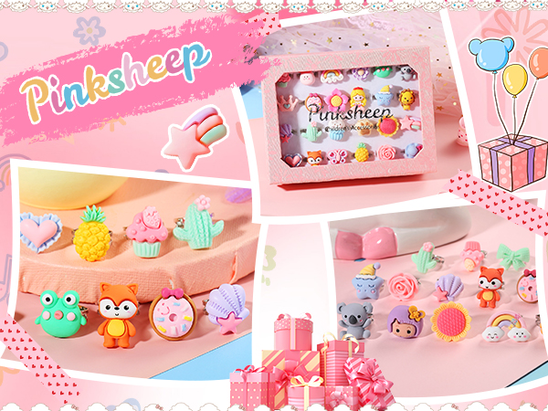 girl jewelry rings set