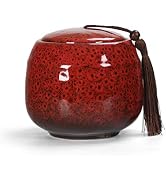 MilkyWay Kitchen Canisters Ceramic Food Storage Jar, Vintage Chinese Style Tea Jar Seal Damp-Proo...