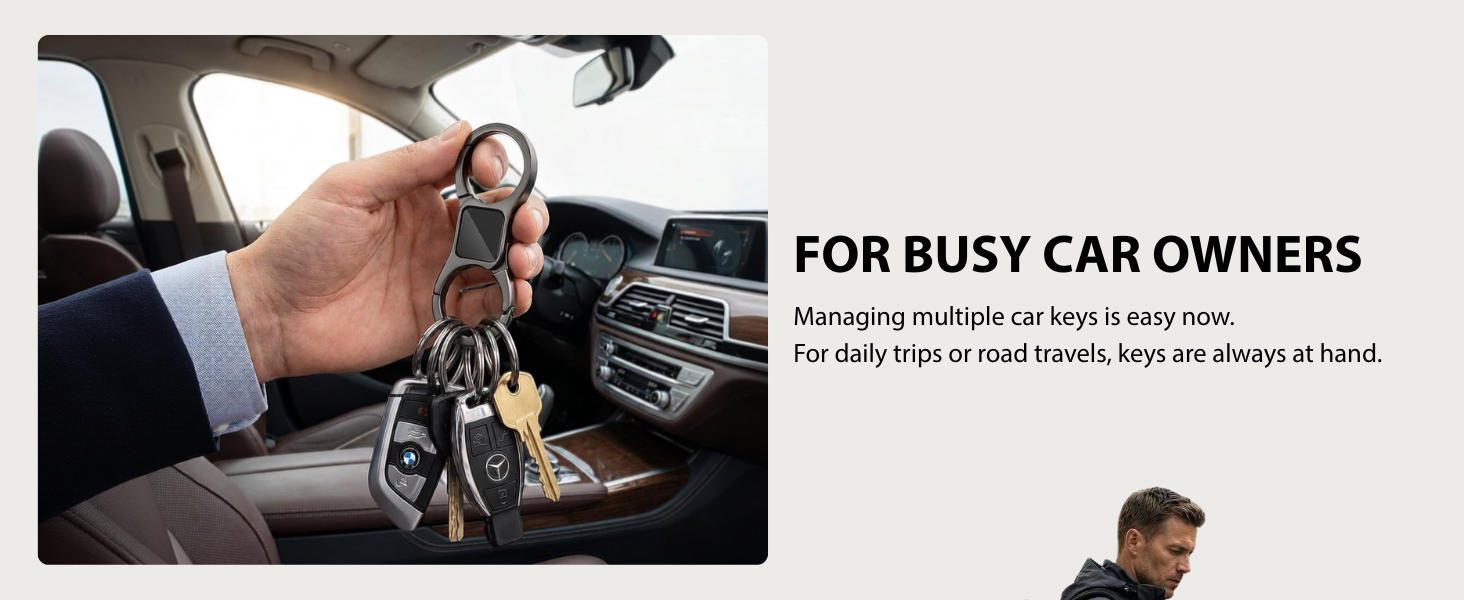 car key holder, mens keychain