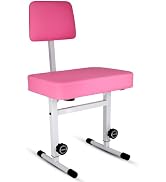 5 CORE Piano Bench Height Adjustable Keyboard Stool Heavy Duty Thick Padded Cushioned Seat with B...