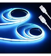UVTaoYuan ICE Blue LED Strip Light 320 LEDs 2Pack High Brightness Indoor Use 8mm Flexible LED Tap...