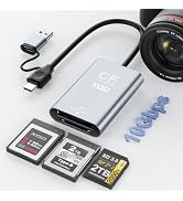 CFexpress Type B/XQD/SD Card Reader 10Gbps,USB C 3.2 (Gen 2) CF Express B UHS-II/UHS-I Dual Slot ...