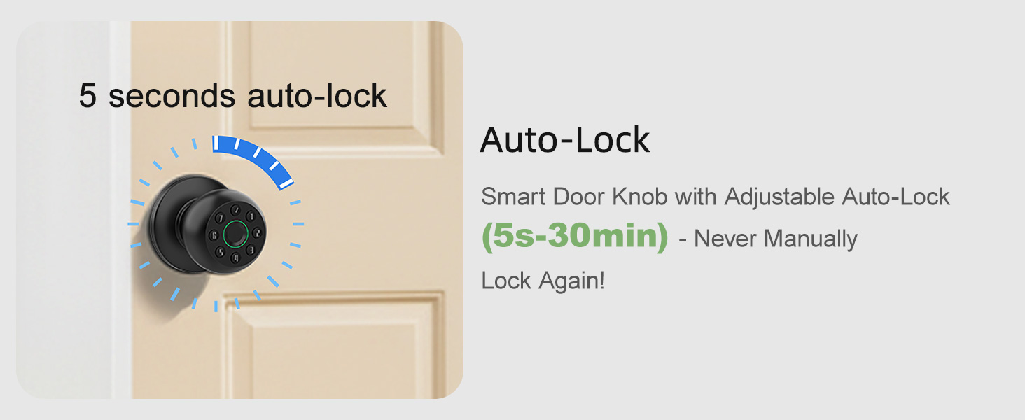 door knob with fingerprint lock