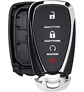 Key Fob Shell for Chevrolet 2016-2020, Alliskeys 4-Button Smart Key Case Cover Replacement for Ch...