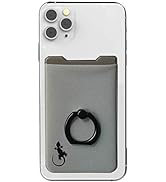 Phone Card Holder with Phone Ring, Gecko Ring Wallets Combine a Finger Grip, Phone Ring Stand & C...