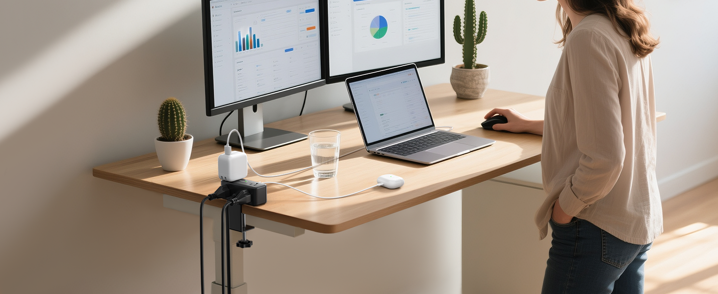 standing desk power strip with usb c