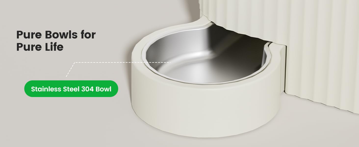 cat food and water dispenser set