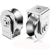 2 Pack 2 Inch Pulley Block V Grooved Wheel Pulley, 304 Stainless Steel Pulley Roller, Heavy Duty ...