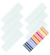 Housoutil Washi Tape Sample Boards Plastic Washi Cards for Scrapbooking Journaling and Craft Stor...