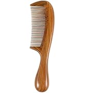 Louise Maelys Wood Hair Comb Fine Tooth Comb Anti-static Hair Comb for Thick Hair
