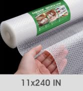PABUSIOR Cabinet Drawer Liners Clear: Non Slip 100% EVA Multiple Wide Cupboard Mats