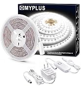 MYPLUS LED Strip Lights White, 16.4ft Daylight White 6000K LED Tape Lights with Dimmable 700 Lume...